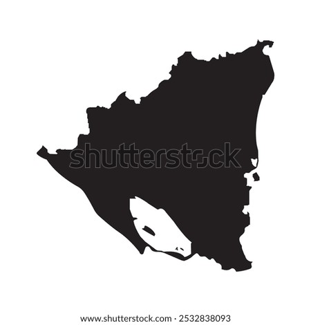 Nicaragua Map Illustration Icon Element Design