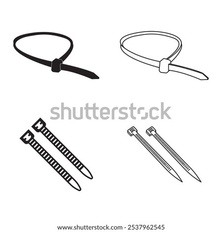 Cable tie icon illustration element design