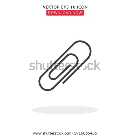 Paperclip Simple Vektor With White Background