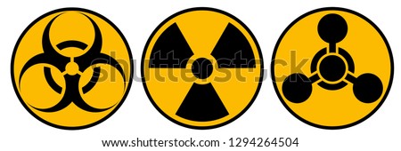 Toxic sign, symbol. Warning radioactive zone graphic vector