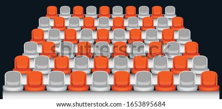 Row of stadium seat graphic vector 商業照片 © 