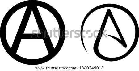 atheism and anarchy symbol logo