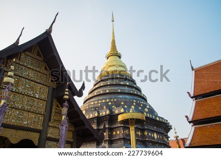 Beautiful temple in Lampang, northern Thailand - public place