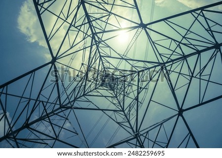 Similar – Image, Stock Photo High voltage architecture