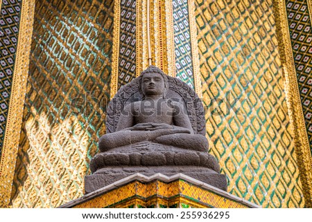 Stone buddha, detail of Grand Palace, Bangkok, Thailand