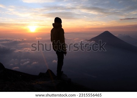 Similar – Foto Bild Vulkanische Berge von Puy Mary aus gesehen