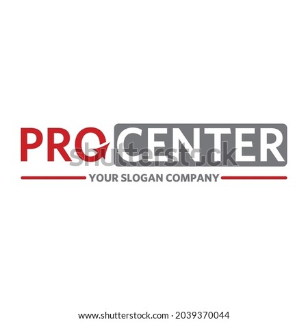 Pro center logo. Logo template. Vector. Icon. Eps 10. Corporate style. Carrier. Business center. 