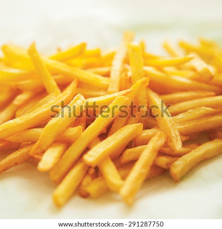 fried chips isolated on a white background