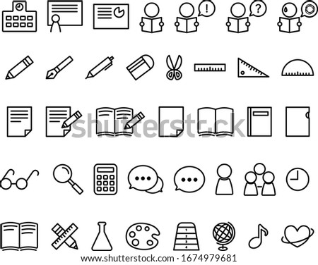 study school icon set vector flat