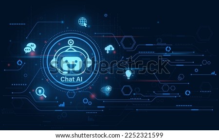 ChatGPT for Chat with AI or Artificial Intelligence. smart AI or artificial intelligence using an artificial intelligence chatbot developed by OpenAI.