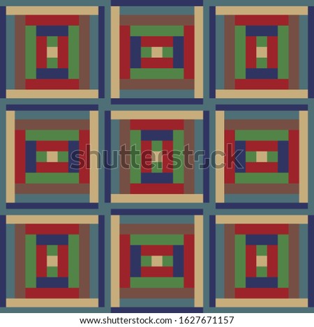Kurak oyu. Geometric traditional carpet patterns of Kazakhs from felt. Background, texture, design life of nomads. Ancient Turkic ornaments. Customs and traditions of Kazakhstan. Decorative art of nom Stok fotoğraf © 