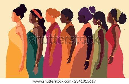 Similar – Image, Stock Photo African American woman standing near white wall