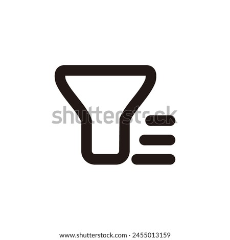 filter sort icon button Design Element. Can be used for Web and App. Symbol design icon graphic element resources. Flat design style icon for ui button application. user interface design elements