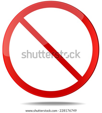 Censor sign. No sign. Red prohibition vector sign. You can simply change color and size