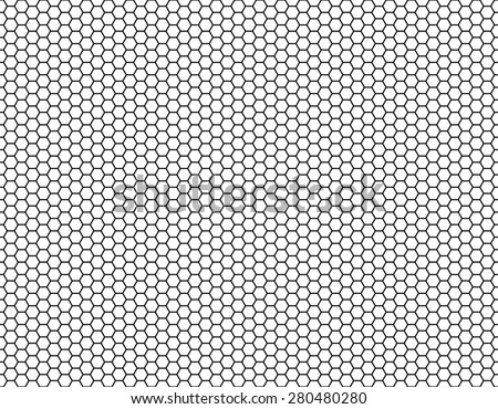 Grid seamless background. Hexagonal cell texture, Honeycomb, Speaker grille. Vector