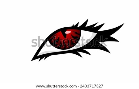 illustration vector graphic of design red eyes suitable for elements
