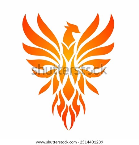 illustration vector graphic of tribal art design symbols fire phoenix