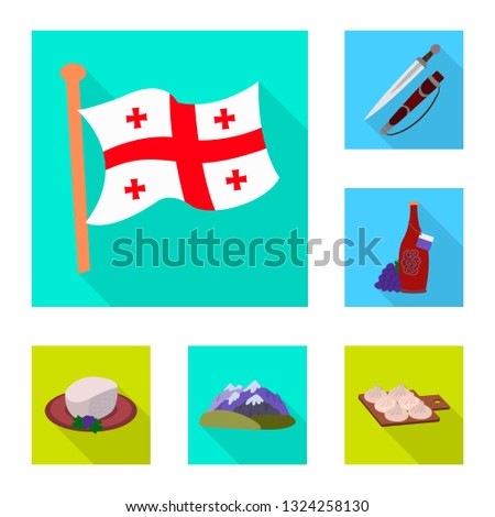 Isolated object of culture and sightseeing symbol. Collection of culture and originality vector icon for stock.