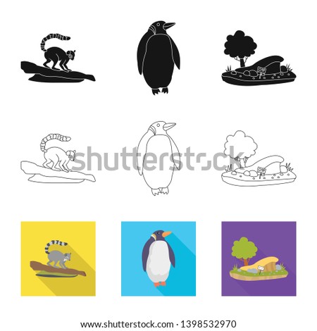 Vector design of nature  and fun  logo. Collection of nature  and entertainment stock symbol for web.