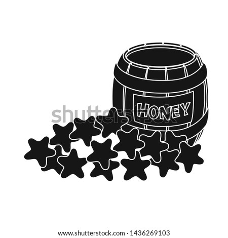 Vector illustration of cookie and honey logo. Set of cookie and cracker stock vector illustration.