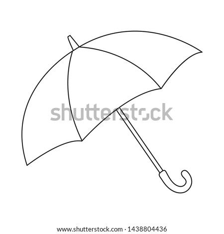 Vector illustration of parasol and water icon. Collection of parasol and water stock vector illustration.