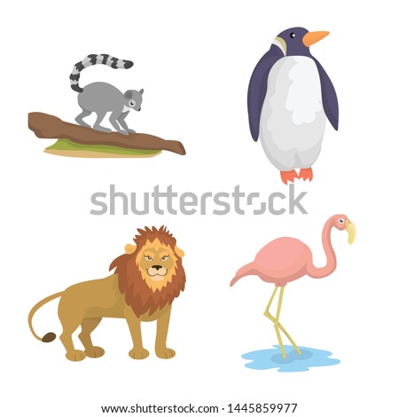 Vector illustration of zoo and park logo. Collection of zoo and animal stock symbol for web.