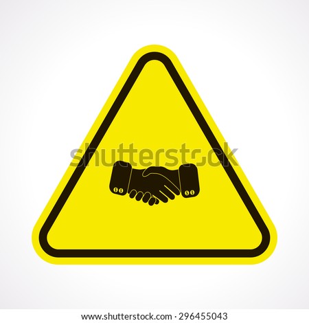 black icon handshake. background for business and finance wiyh shadow