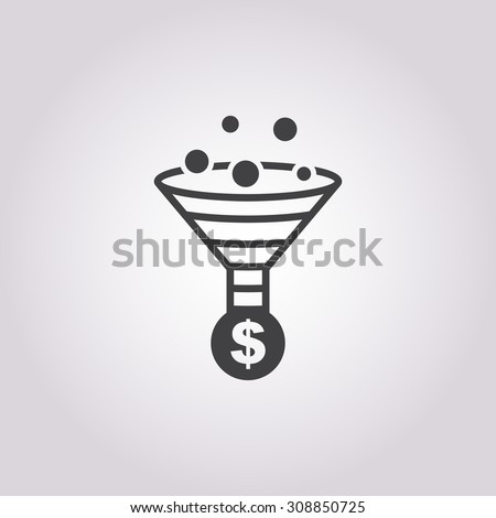 Sales funnel icon. 