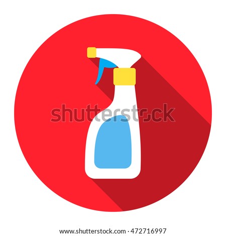 Cleaner spray flat icon. Illustration for web and mobile design.
