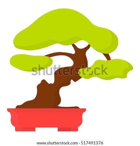 Bonsai Icon In Cartoon Style Isolated On White Background. Japan Symbol ...