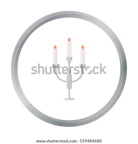 Candlestick lamp icon of vector illustration for web and mobile