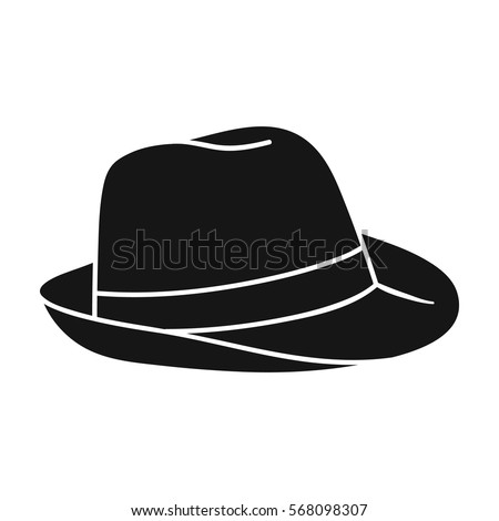 Panama hat icon in black style isolated on white background. Surfing symbol stock vector illustration.
