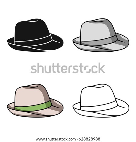 Panama hat icon in cartoon style isolated on white background. Surfing symbol stock vector illustration.