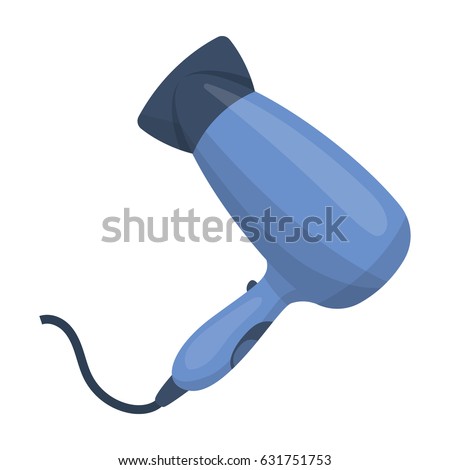 Hair dryer for drying hair. Barbershop single icon in cartoon style vector symbol stock illustration web.