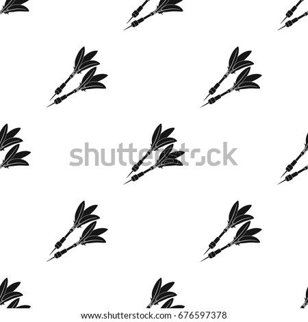 Darts for the wind gun.African safari single icon in black style vector symbol stock illustration web.