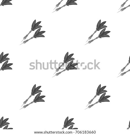 Darts for the wind gun.African safari single icon in monochrome style vector symbol stock illustration web.