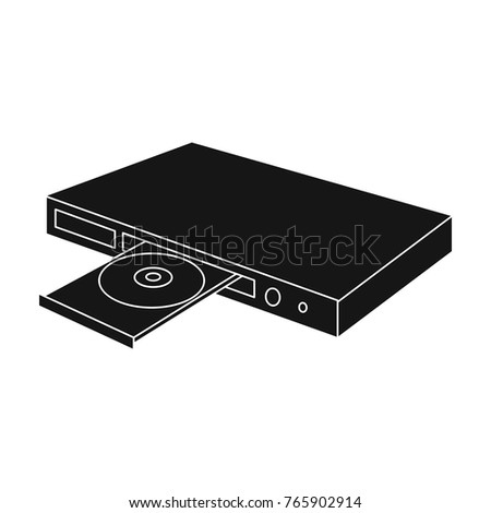 Player, single icon in black style.Player vector symbol stock illustration web.