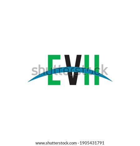 Letter EVH logo icon vector template for your business. Initial logo design, geometric logo. Creative Modern Monogram alphabet. Company Logo Idea with tagline space.