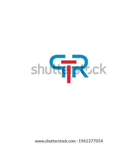 Letter TR RTR logo icon design template elements - vector sign for your business card  and brand templates on black background.