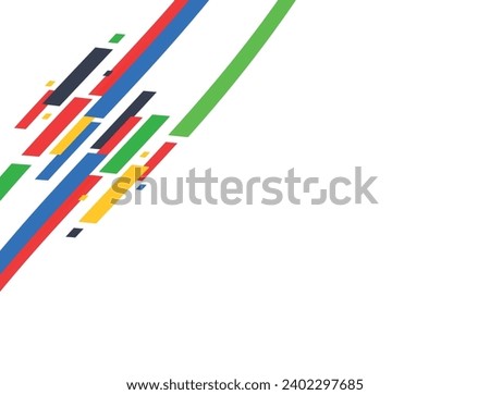 Curved colored lines on a white background.