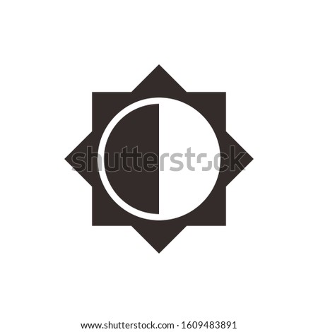 Contrast icon. Brightness icon vector isolated