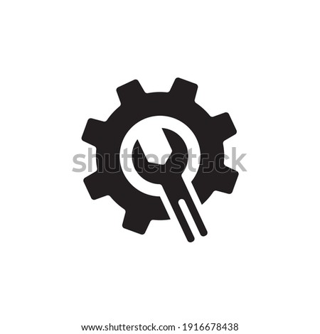 Mechanical, engineering, gear, repair icon vector