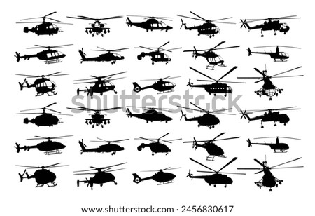 The set of helicopter silhouettes.
