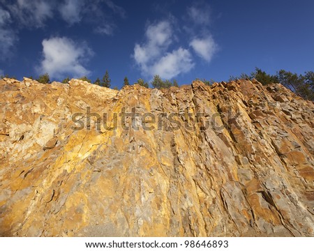 Quarry in Sweden, wide angle photo