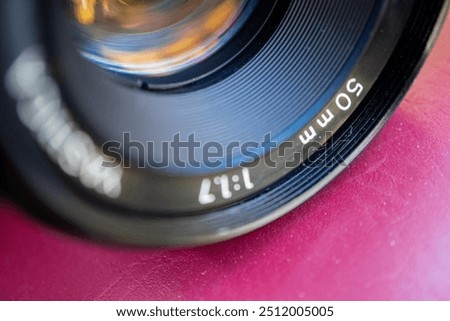 Similar – Image, Stock Photo Analog, close up portrait of a young woman sitting on a bed and looking into the camera