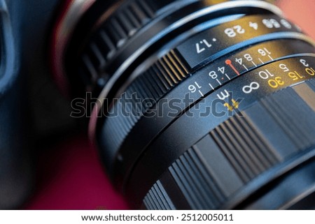 Similar – Image, Stock Photo Analog, close up portrait of a young woman sitting on a bed and looking into the camera