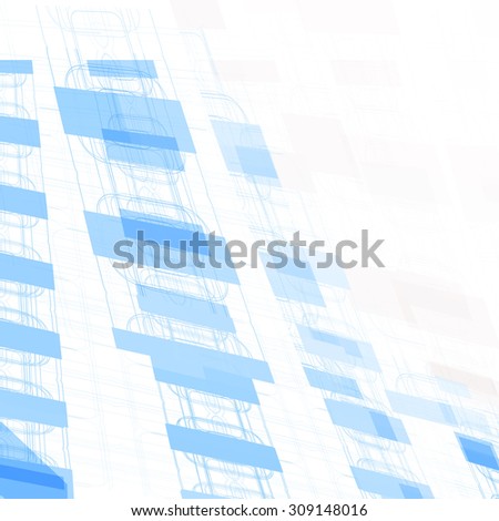 Abstract blue wavy background. Raster version