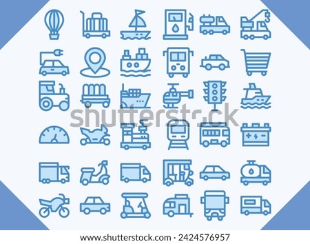transport blue icon design for download