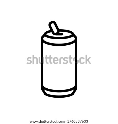 Soda in aluminum can flat icon vector