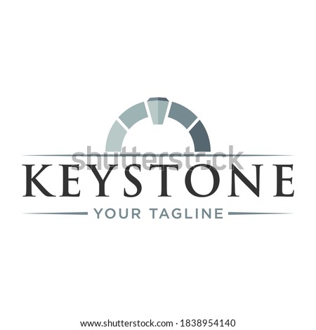 Keystone logo vector on trendy design